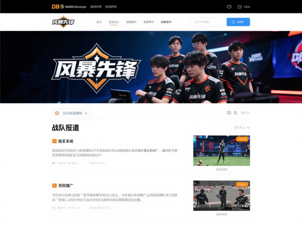一支名为“风暴先锋”的战队，通过DB电竞官网的报名